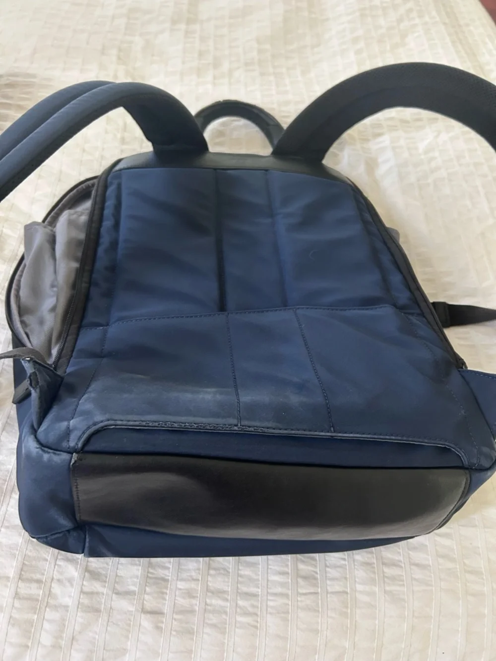 Tumi Navy Blue Men's Backpack with Front Zip Pocket